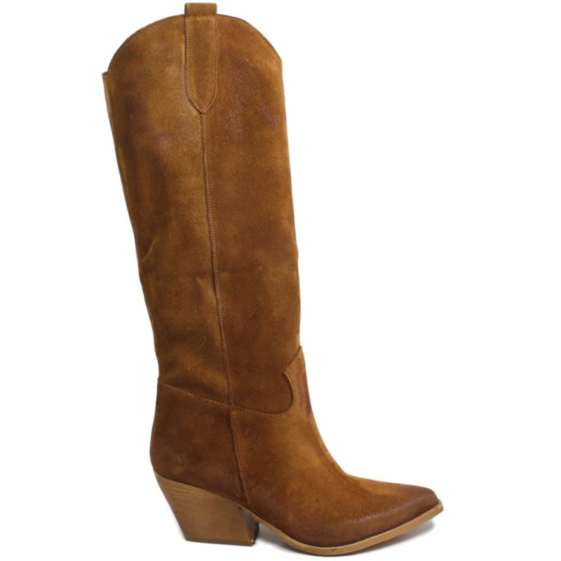 High Camperos Texan Suede Boots "PAM" - Tan