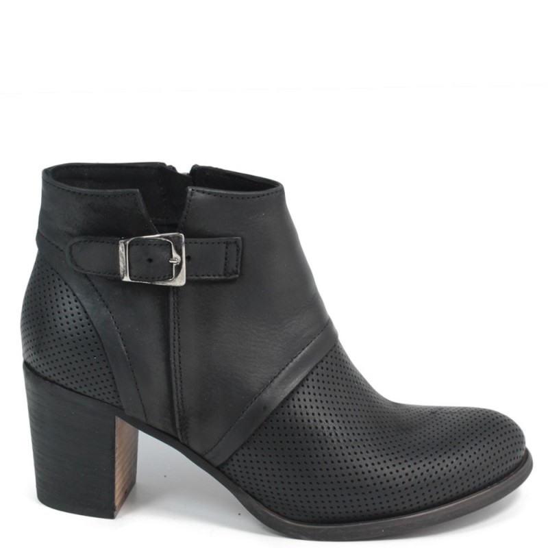 Ankle Boots Perforated '4020' - Black