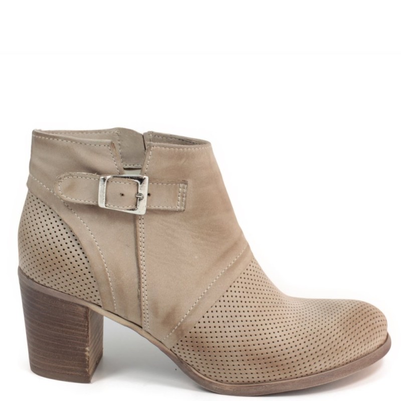 Ankle Boots Perforated '4020' - Elefant