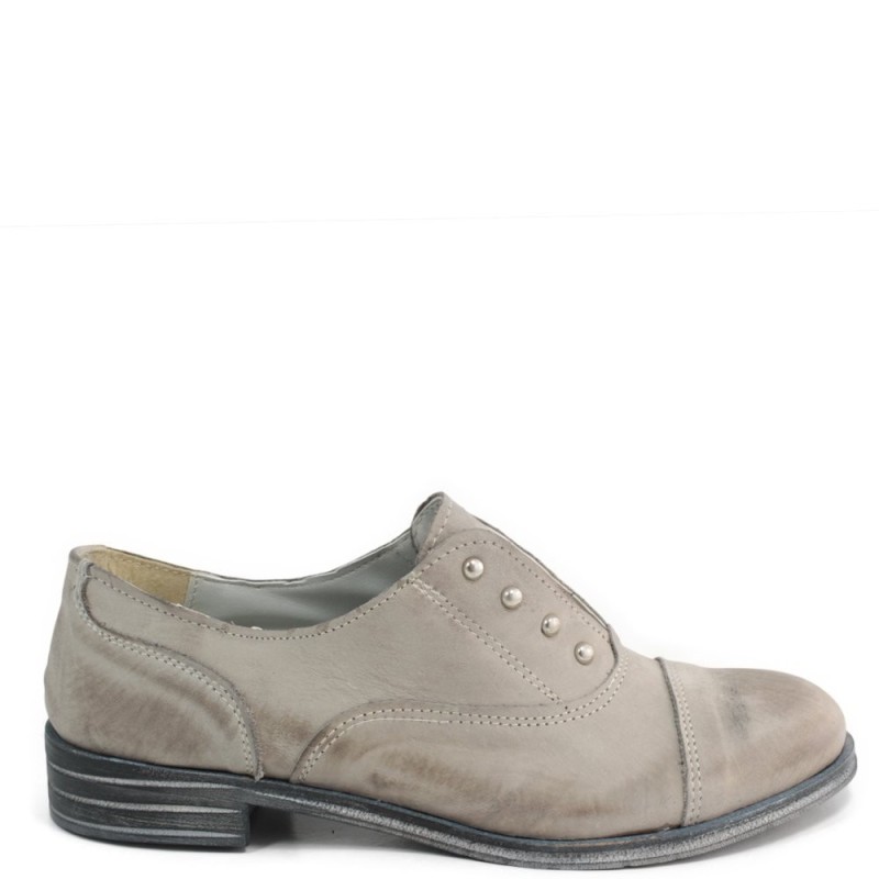 No Lace Shoes with Studs '208' - Gray