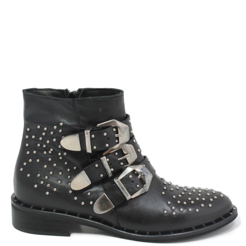 Ankle Boots with studs 'KB02' - Black