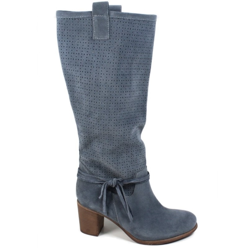 Perforated High Boots Suede "5020' - Jeans