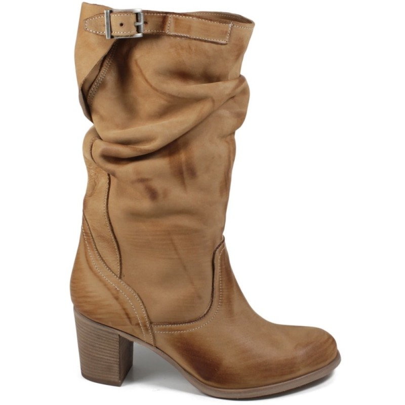 Boots with Heel Spring Summer '71/M' - Tan