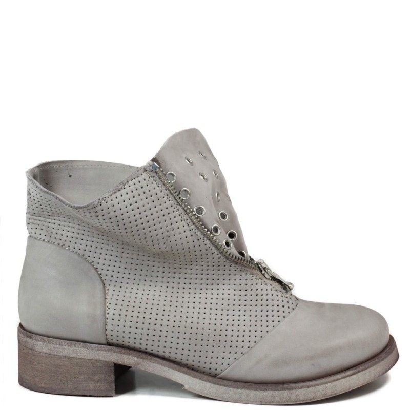 Low Boots with zipper '4009' - Gray