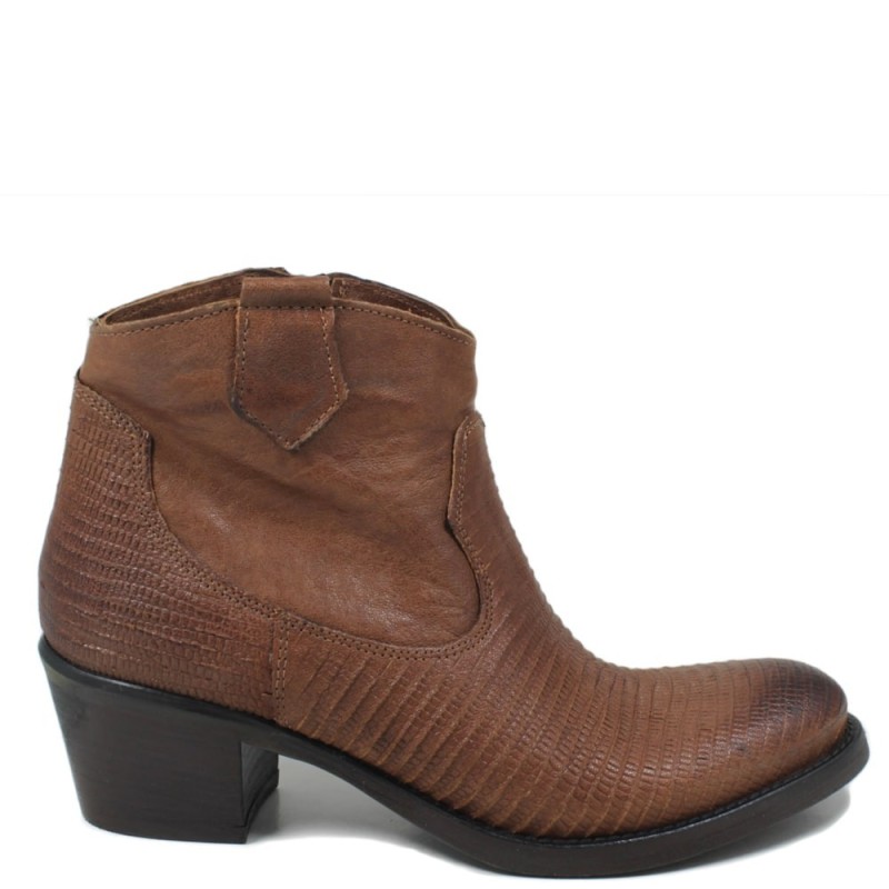 Texan Camperos Low Boots 'Tejus' - Tan
